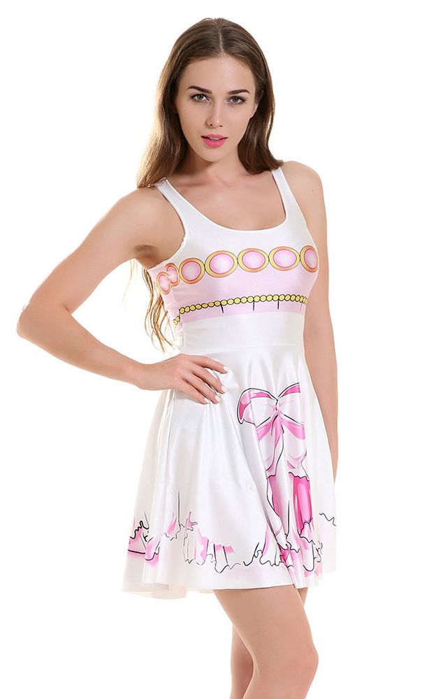 F33103 Summer sexy girl skater one piece print skater dress